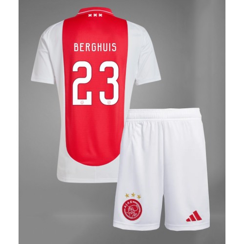 Dres Ajax Steven Berghuis #23 Domaci za djecu 2024-25 Kratak Rukav (+ kratke hlače)